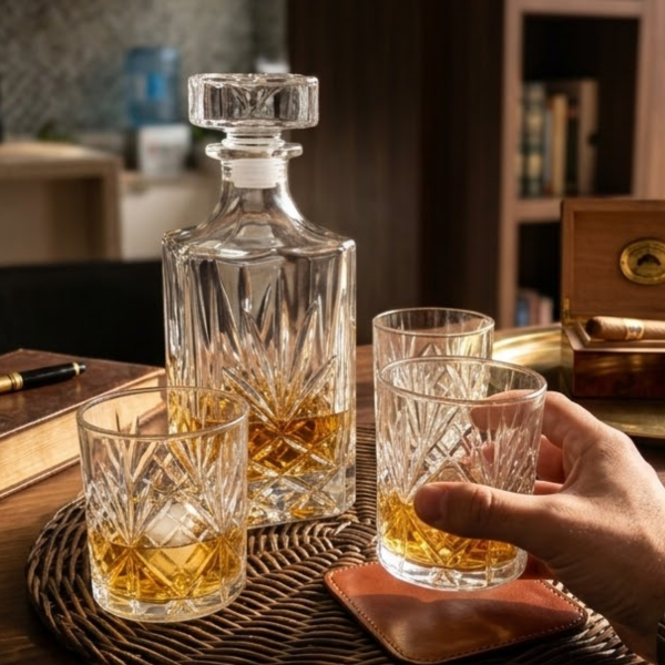 Producto - Set de Degustación Luxury: Decantador + 6 Vasos Whisky - 0