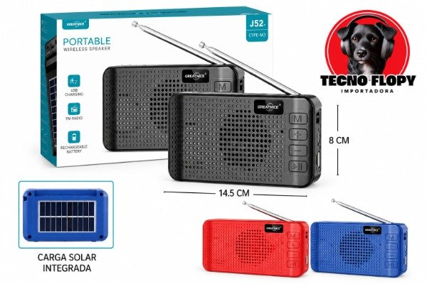Producto - radio parlante solar 2543