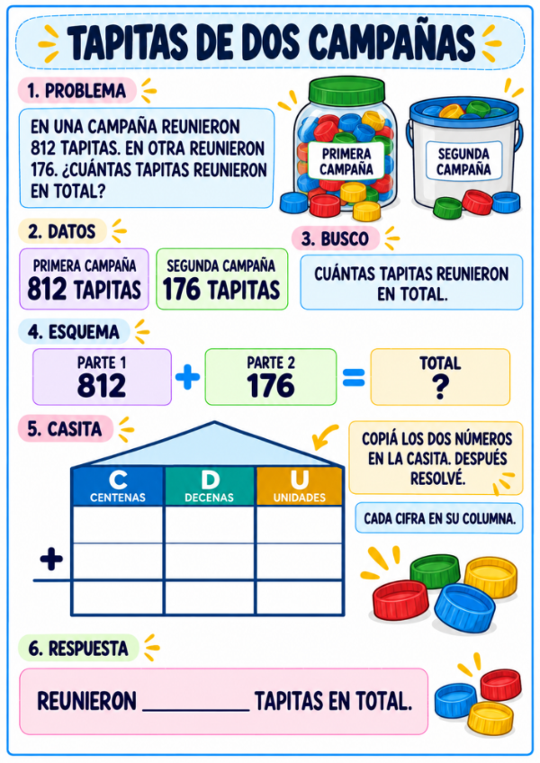 Producto - Problemas con Casitas: Sumas y Restas de 3 Cifras, Familias del 500 al 900 - 4