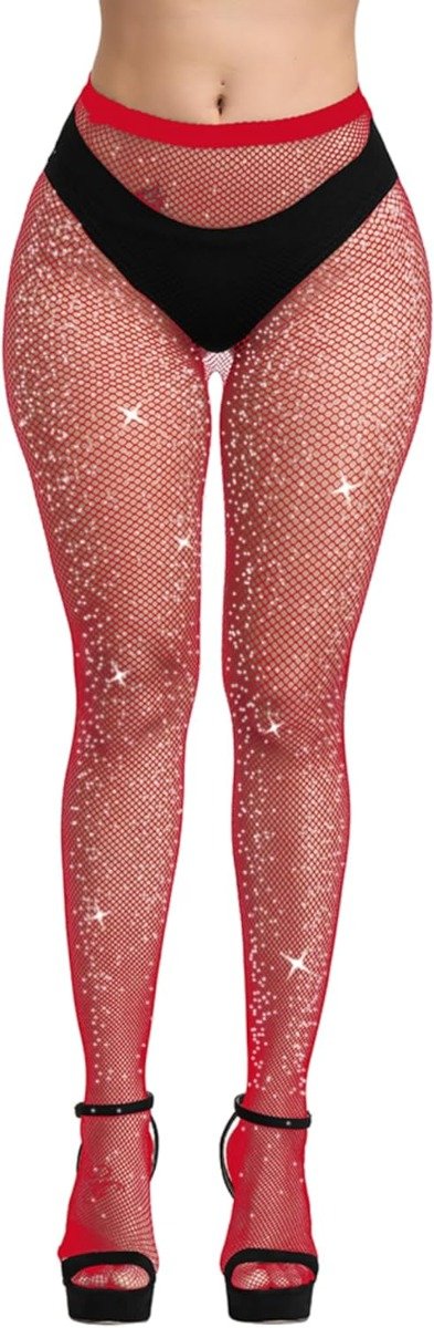 Producto - Medias de red con strass rojo 36 a 48/50