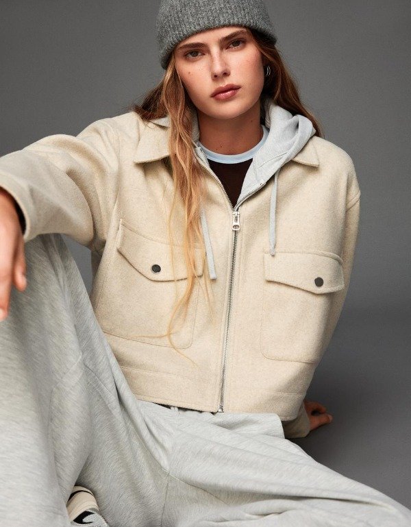 Producto - Campera paño soft Bershka - 2