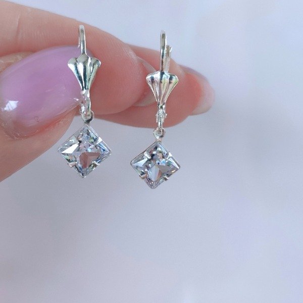 Producto - Aros Brisuras Zircón Cuadrados