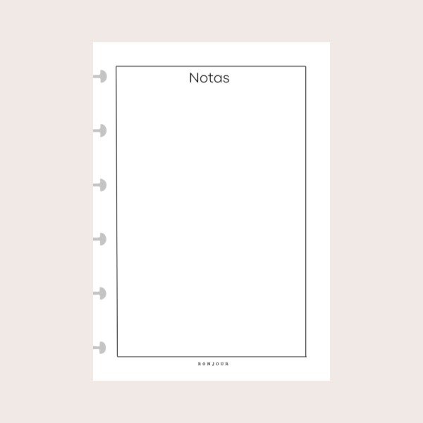 Producto - Repuesto A6 Notas lisas con borde