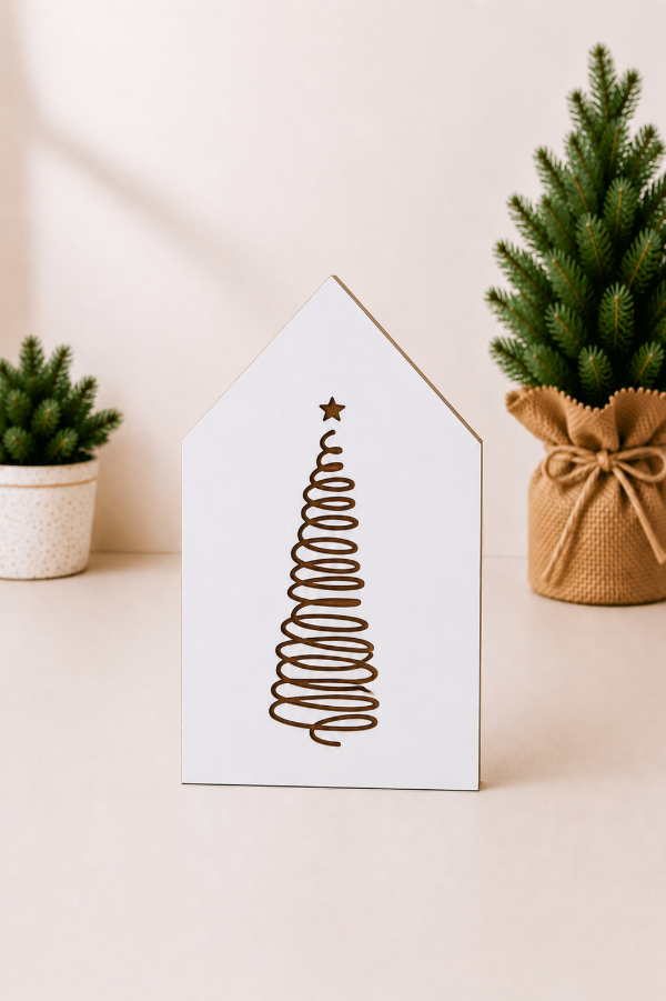 Producto - Casitas decorativas navideñas color blanco - 5
