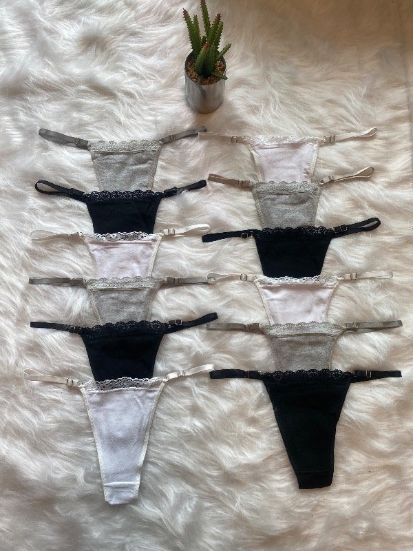 Producto - Regulables de algodón con lycra y puntilla (Precio por docena) - 1
