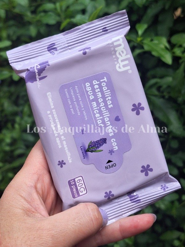 Producto - Toallitas desmaquillantes MELY con aroma a lavanda