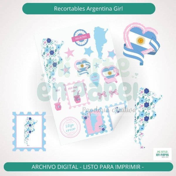 Producto - Recortables Argentina Girl - 0