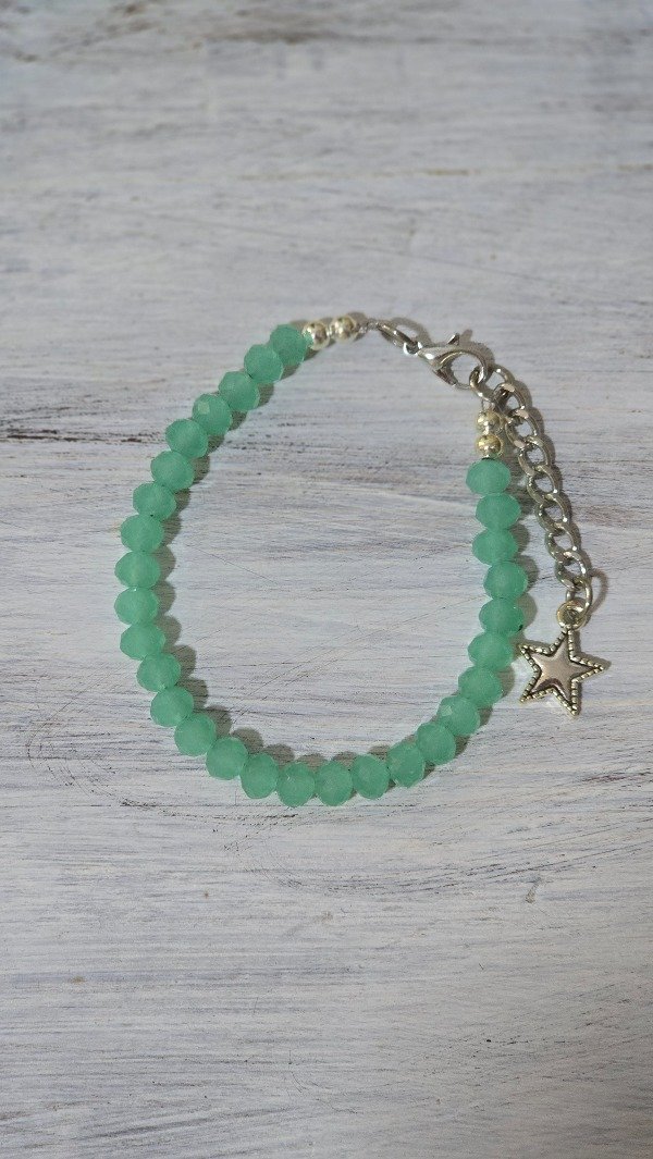 Producto - Pulsera cristal de roca verde agua