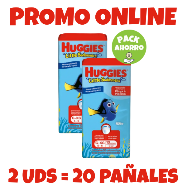 Producto - Promo Pañales para el agua Huggies G-XG x 20 uds