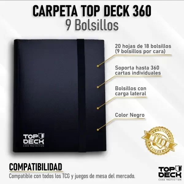 Producto - Carpeta Esencial - TOPDECK 360 color Negro