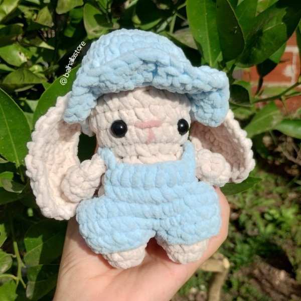 Producto - Conejo Overol Celeste