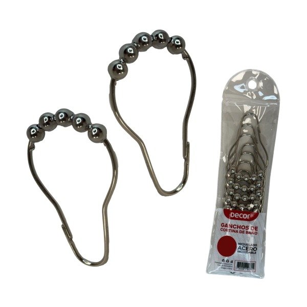 Producto - 11301    GANCHO CORTINA BAÑO COLOR ACERO Doc.