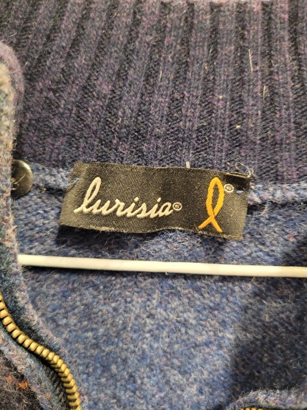 Producto - Sweater LURISIA azul medio cierre con rombos Talle XL - PRECIO: 45X - 3