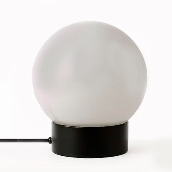 Producto - Lámpara con esfera de vidrio blanco opal