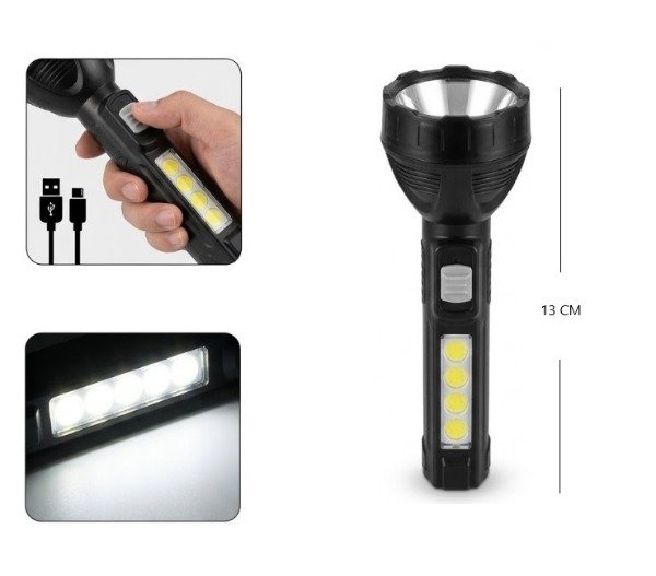 Producto - Linterna Recargable Tipo C en Blister