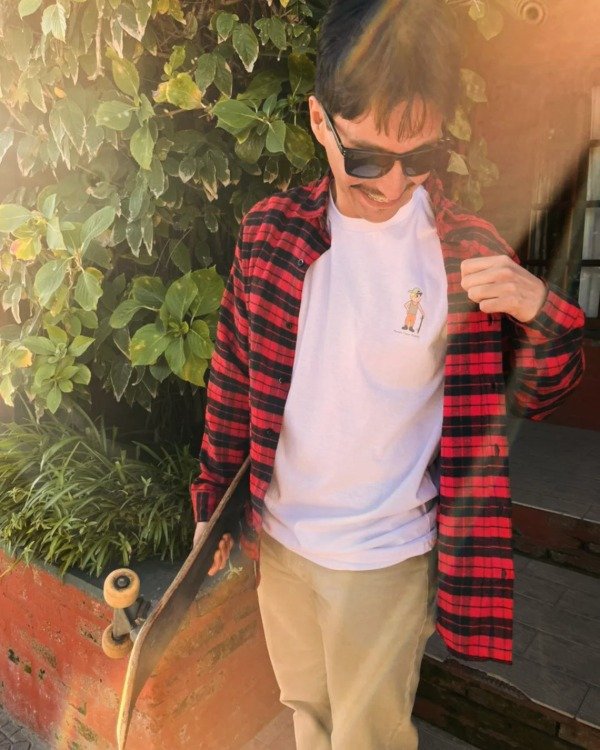 Producto - Remera Skate Manga Corta Blanca