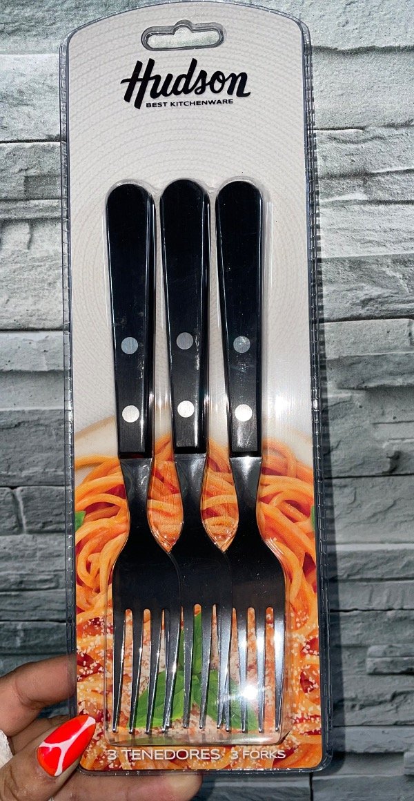 Producto - Tenedor hudson negro x3 - 1