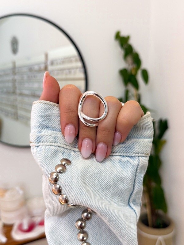 Producto - Anillo acero blanco O grande
