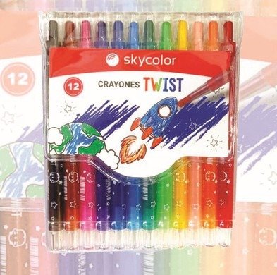 Producto - CRAYONES RETRACTILES x12 unid SKYCOLOR