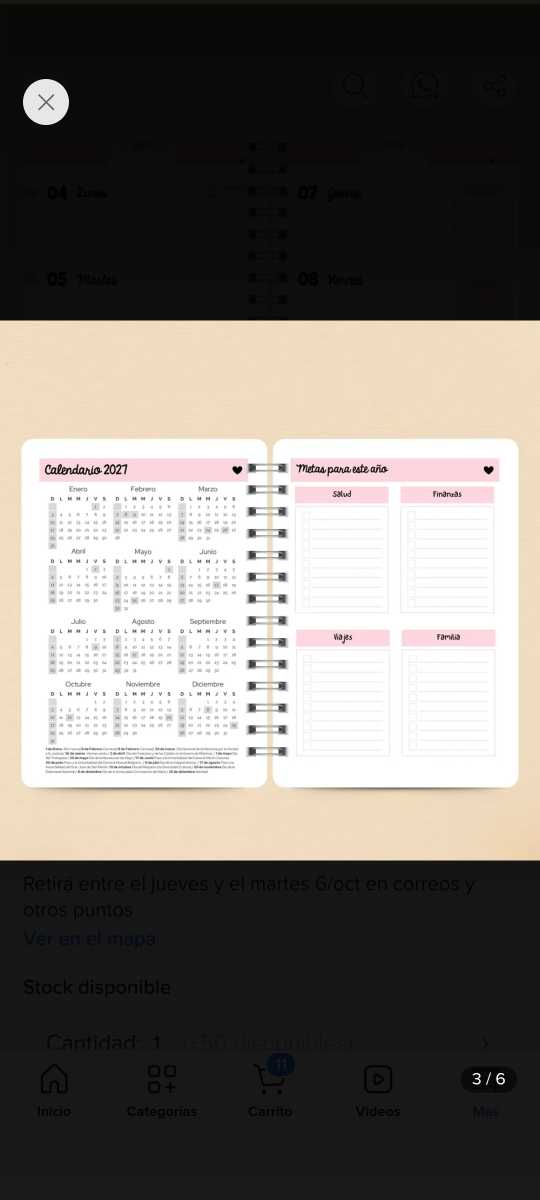 Producto - AGENDA SEMANAL SWEET - 2