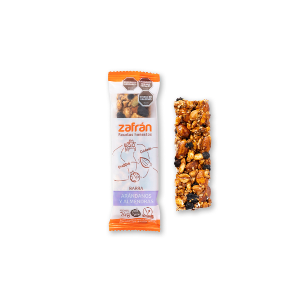 Producto - BARRITAS ZAFRAN ARANDANOS Y ALMENDRAS X 28 GRS (Caja x  12)