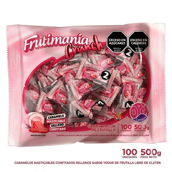 Producto - Bolsa Frutimania Crunch Yogurt Frutilla 100u X 500gr