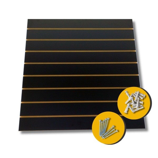 Producto - Madera ranurada 86 x 91 cm negro