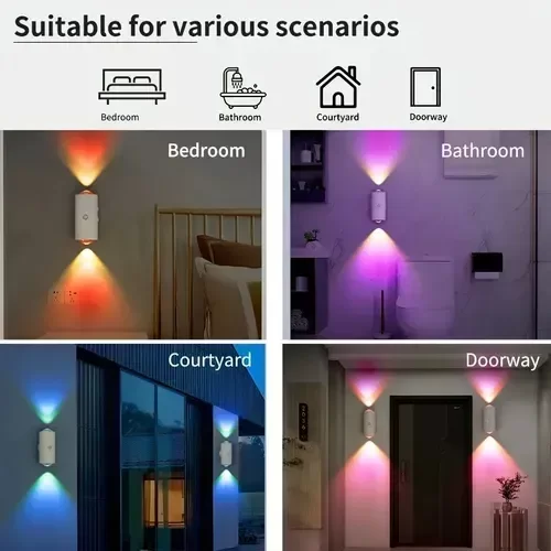 Producto - LAmpara De Pared Recargable Magnética Bidireccional Rgb