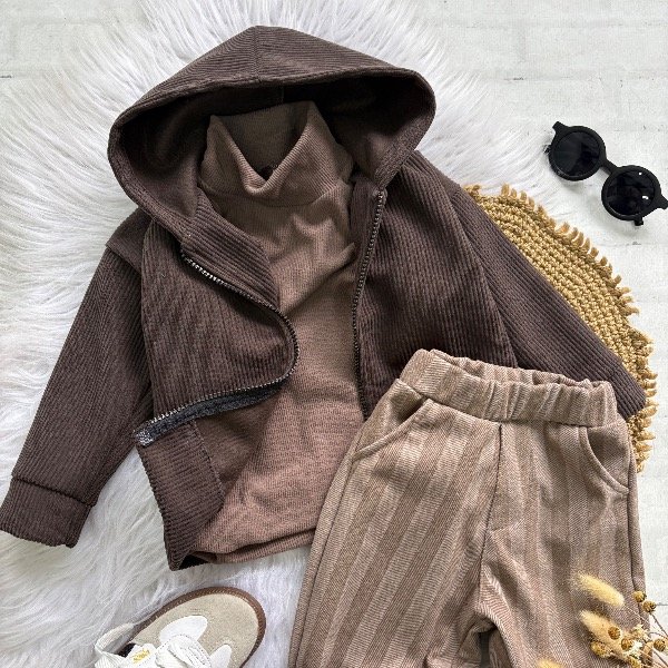 Producto - Campera de Corderoy choco UNISEX talles hasta 4 años