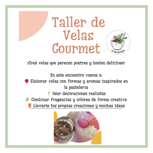 Producto - TALLER PRESENCIAL DE VELAS GOURMET