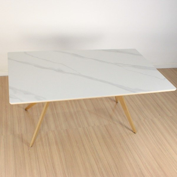 Producto - MESA MILA RECTANGULAR NEOLITH 130 CM BLANCA - 0