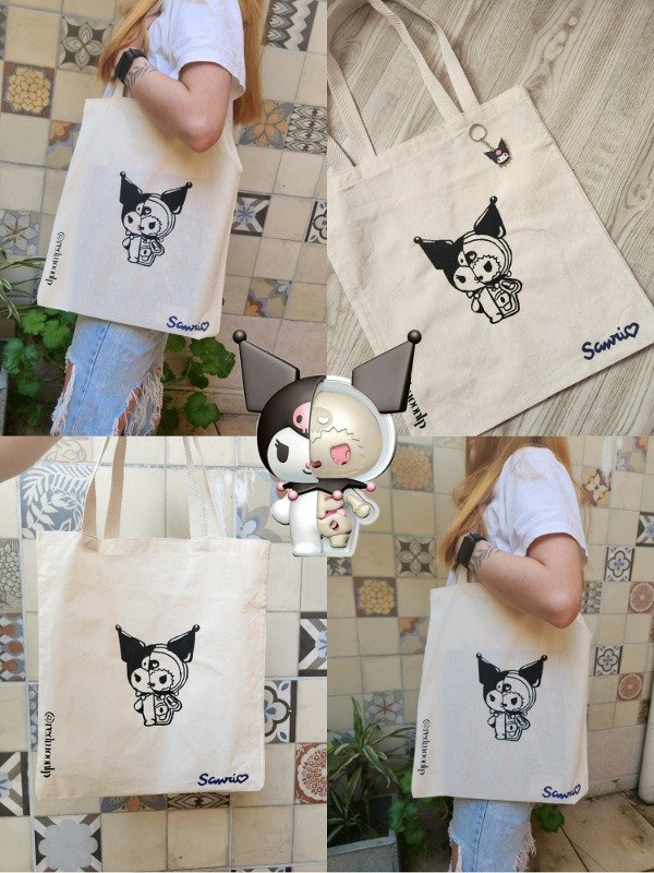 Producto - Totebag Kuromi - LLAVERO DE REGALO