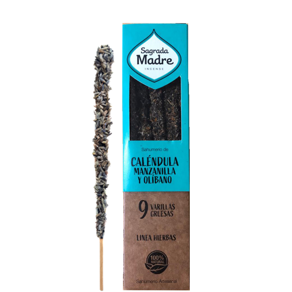 Producto - Sahumerios Sagrada Madre Caléndula Manzanilla y Olíbano (9 Varillas)