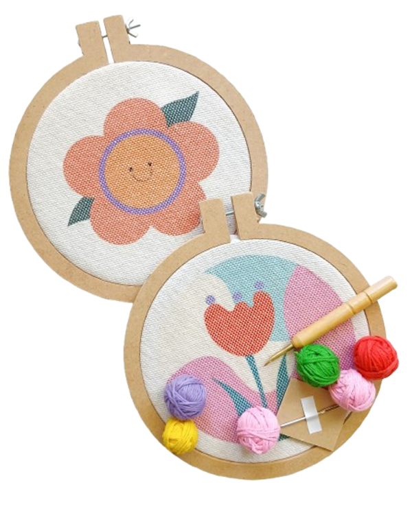 Producto - KIT DE BORDADO PUNCH NEEDLE - FLOR