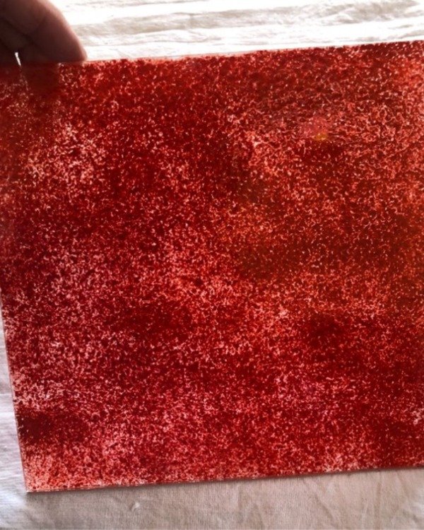Producto - Vidrio esmaltado rojo x