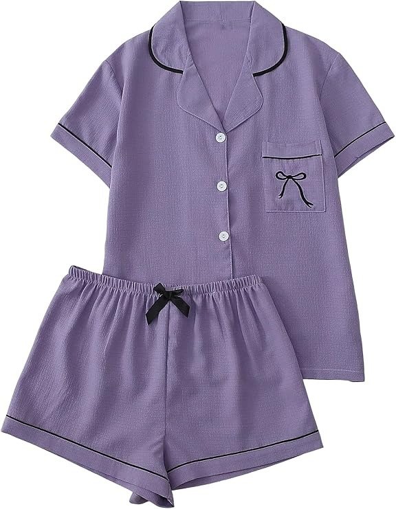 Producto - Conjunto de pijama de 2 piezas Bow Purple - 1