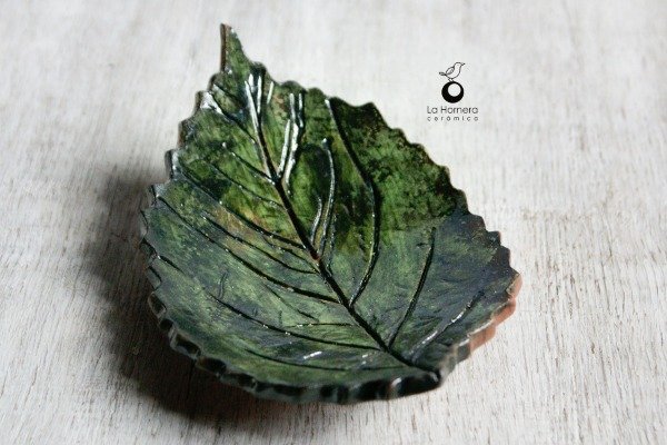 Producto - Bandeja Hoja de Cerámica Artesanal  Pieza Única de Autor - 2