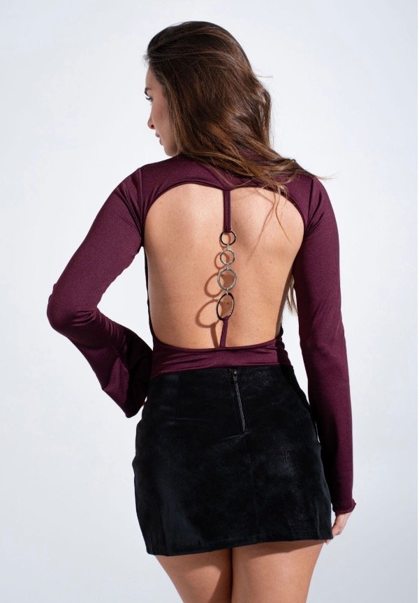 Producto - Body Polera con Esp. Desc. y Aplique Microfibra