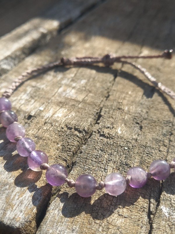 Producto - Pulsera de Cuarzo Amatista grande regulable - 8