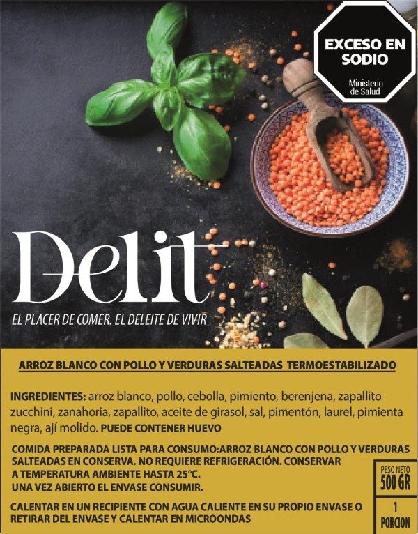 Producto - Arroz Blanco con Pollo y Verdura Salteada - Termoestabilizado