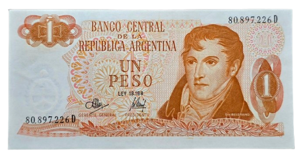 Producto - 1 Peso Ley 18.188 (Mancini - Bermudez Emperanza) Bott.2312 Aunc