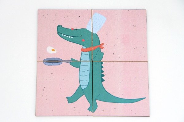 Producto - ROMPECABEZAS 4 PIEZAS COCODRILO COCINERO