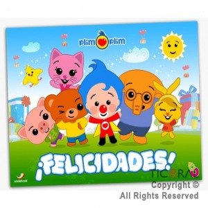 Producto - AFICHE  FELIZ CUMPLE PLIM PLIMX 1