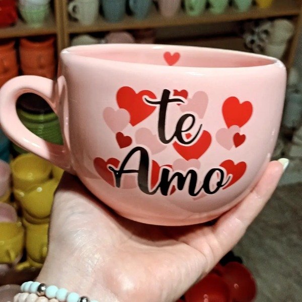 Producto - TAZON XL COLOR ROSA AMOR 5