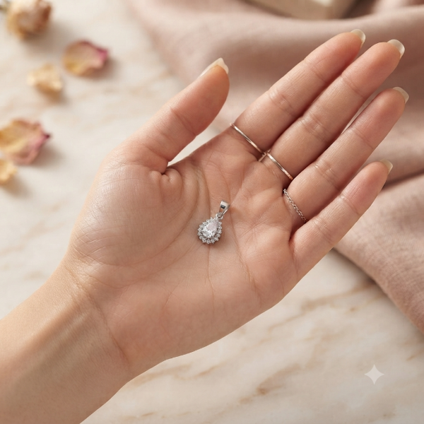Producto - Dije gota con piedras - 1