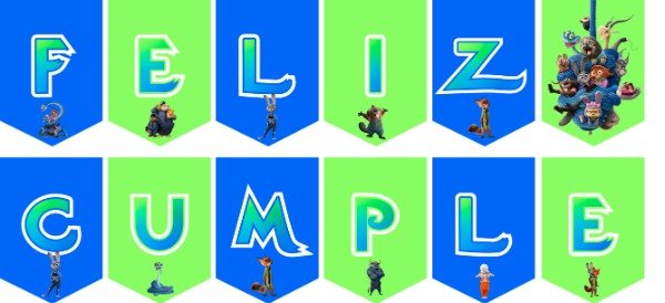 Producto - BANDERIN ZOOTOPIA