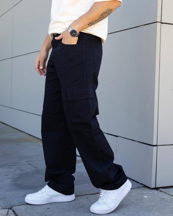 Producto - Jean baggy Negro Cargo - 2