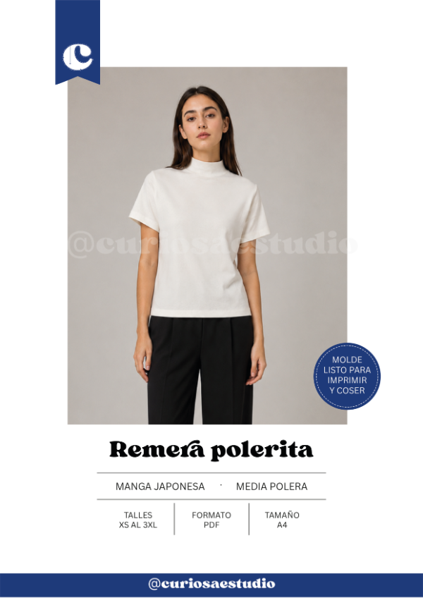 Producto - Remera polerita - Molde digital - PDF descargable