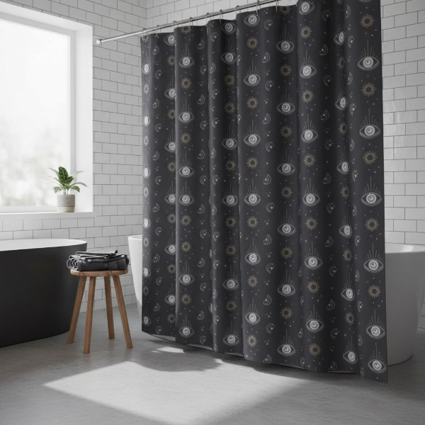 Producto - CORTINA PARA BAÑO SIMPLE PESADA LÍNEA TOP QUALITY "OJO TURCO"