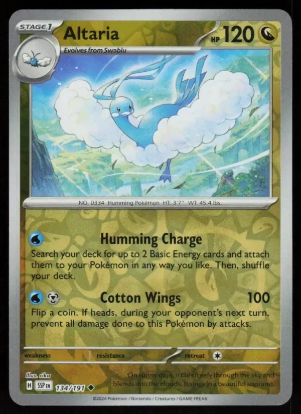 Producto - Altaria 134/191 Uncommon Surging Sparks Pokemon Reverse Holo Near Mint